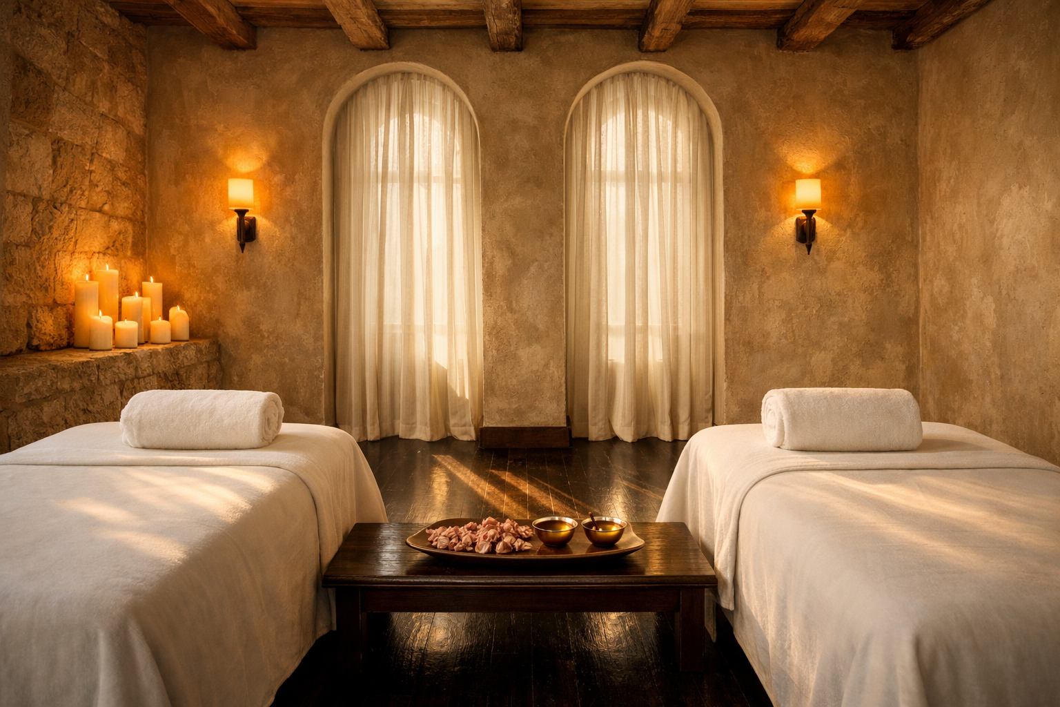 İki kişilik çift masaj odası hazır